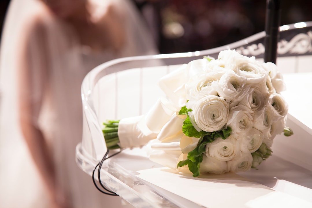 white bouquet of flowers